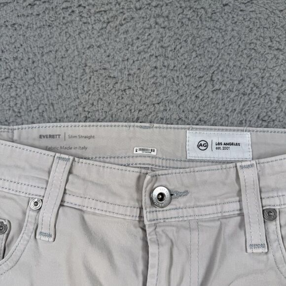 S Adriano Goldschmied Pants Men's 34x29 Grey AG The Everett Slim Straight Chino - Picture 3 of 11